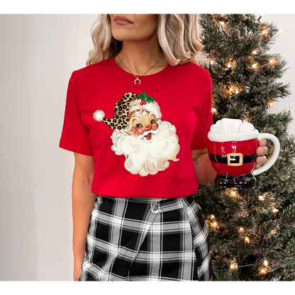 Vintage Cheetah Santa Shirt