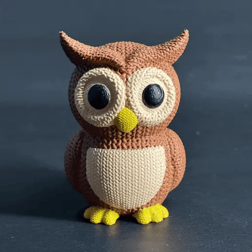 Crochet Owl 3D Toy