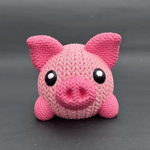 Crochet Pig 3D Toy