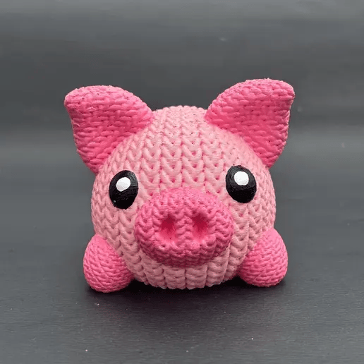 Crochet Pig 3D Toy