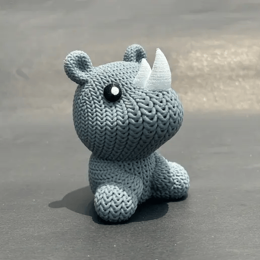 Crochet Rhino 3D Toy