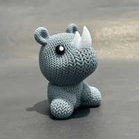 Crochet Rhino 3D Toy