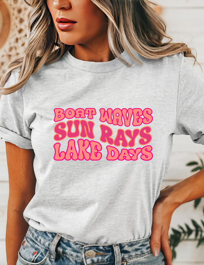 Boat Waves, Sun Rays, and Lake Days T-Shirt