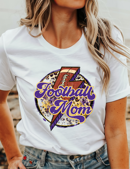 Purple Football Mom T-Shirt