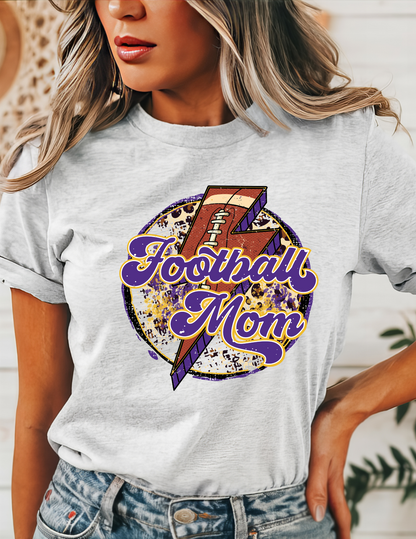 Purple Football Mom T-Shirt