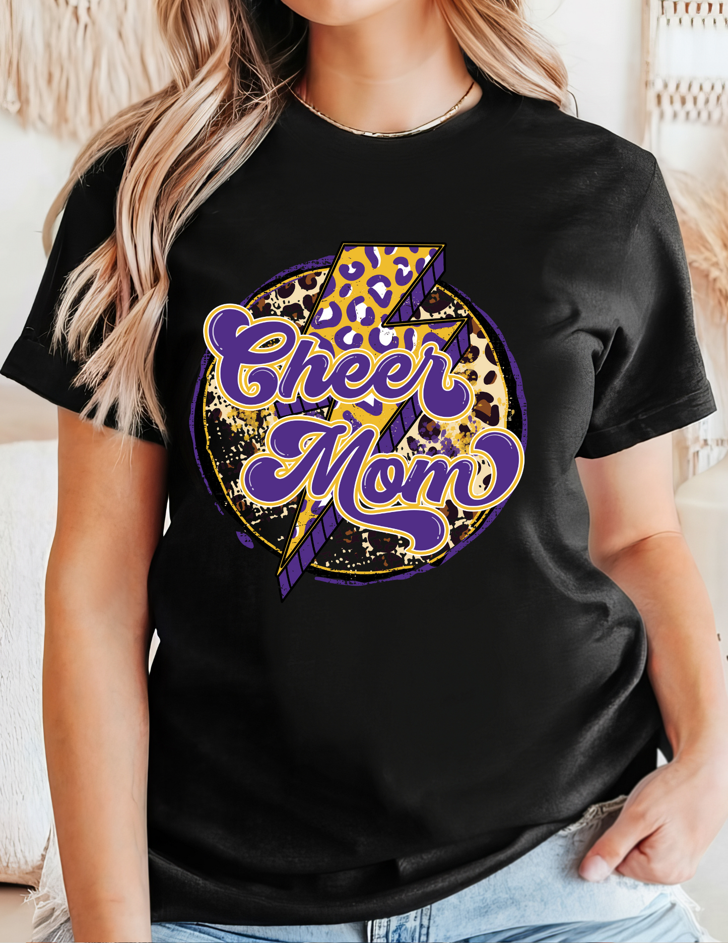 Purple Cheer Mom T-Shirt