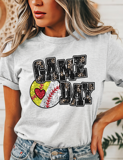 Softball and Baseball Game Day T-Shirt