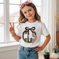 Tan Wild Checkered Monogram Youth Shirt