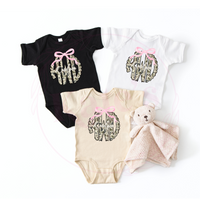Camo Bow Monogram Onesie