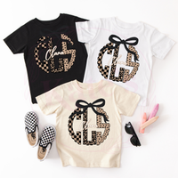 Tan Wild Checkered Monogram Toddler Shirt