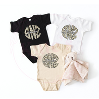 Camo Monogram Onesie