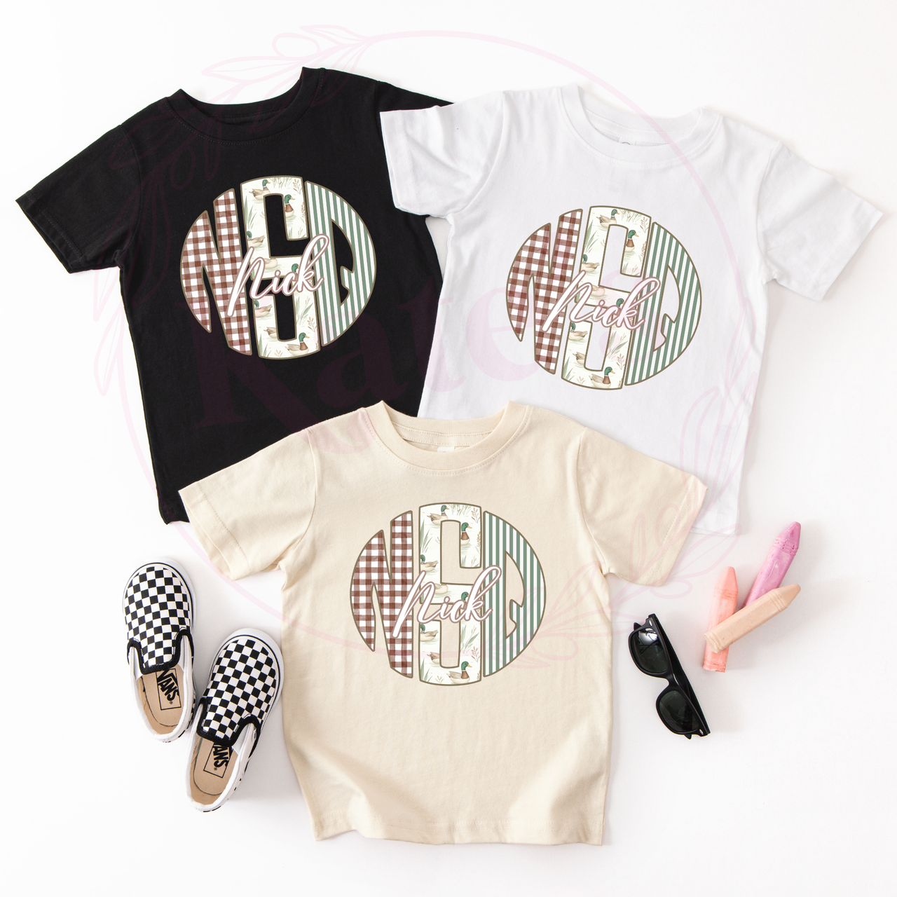 Mallard Mix Monogram Toddler Shirt