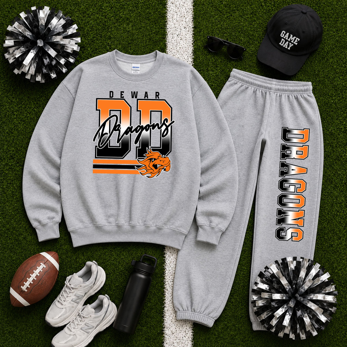 Ombre Mascot Adult Sweat Set