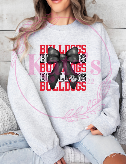 Bulldogs Mascot Bow Shirt