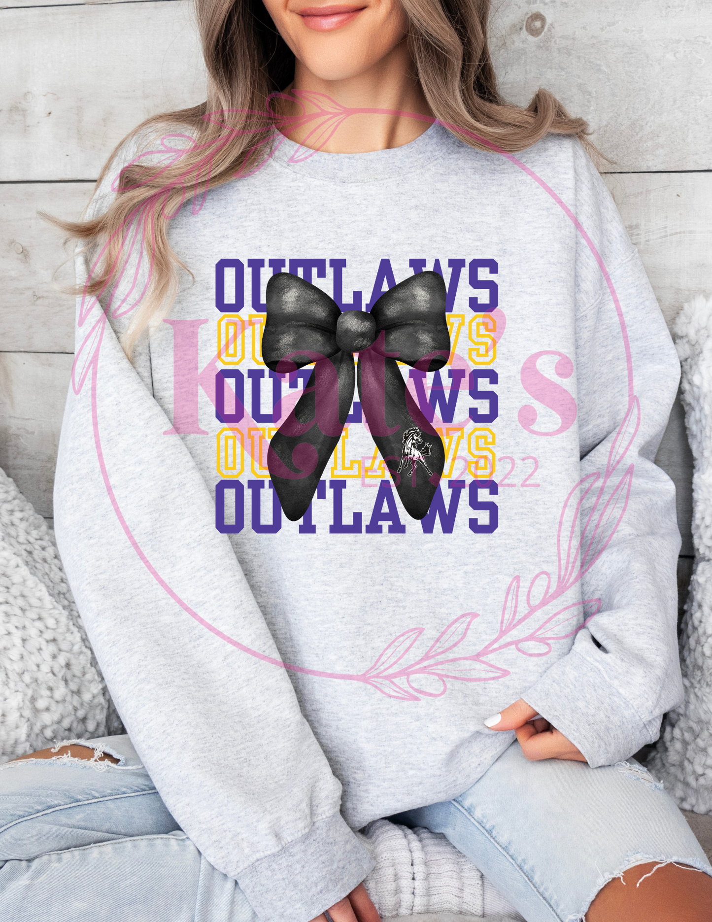 Outlaws Mascot Bow Shirt