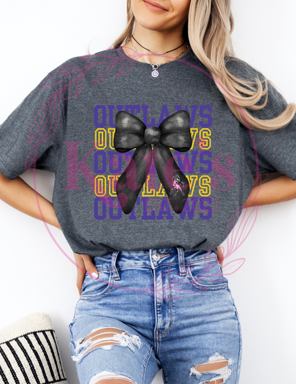 Outlaws Mascot Bow Shirt