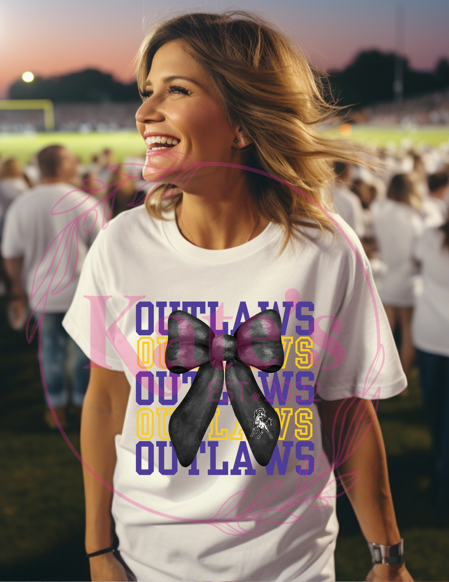 Outlaws Mascot Bow Shirt