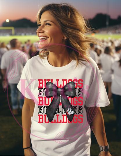 Bulldogs Mascot Bow Shirt