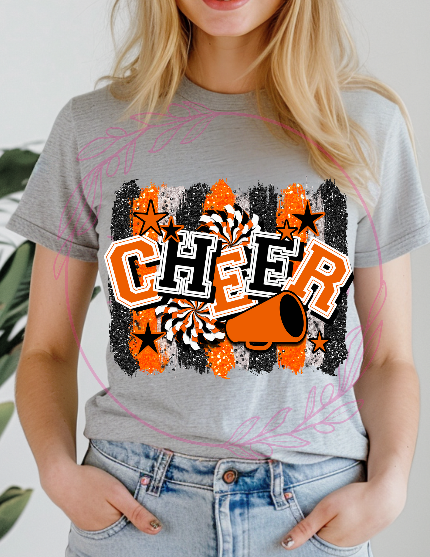 Orange and Black Cheer T-Shirt