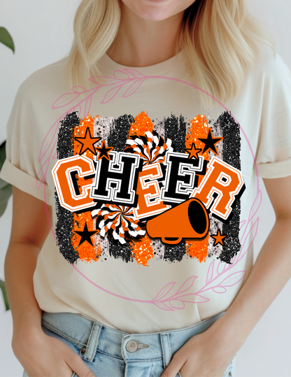 Orange and Black Cheer T-Shirt