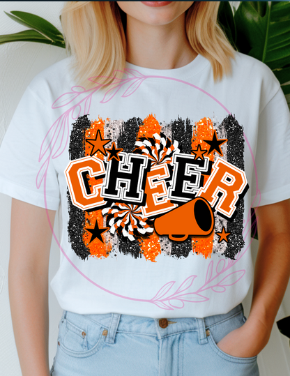 Orange and Black Cheer T-Shirt