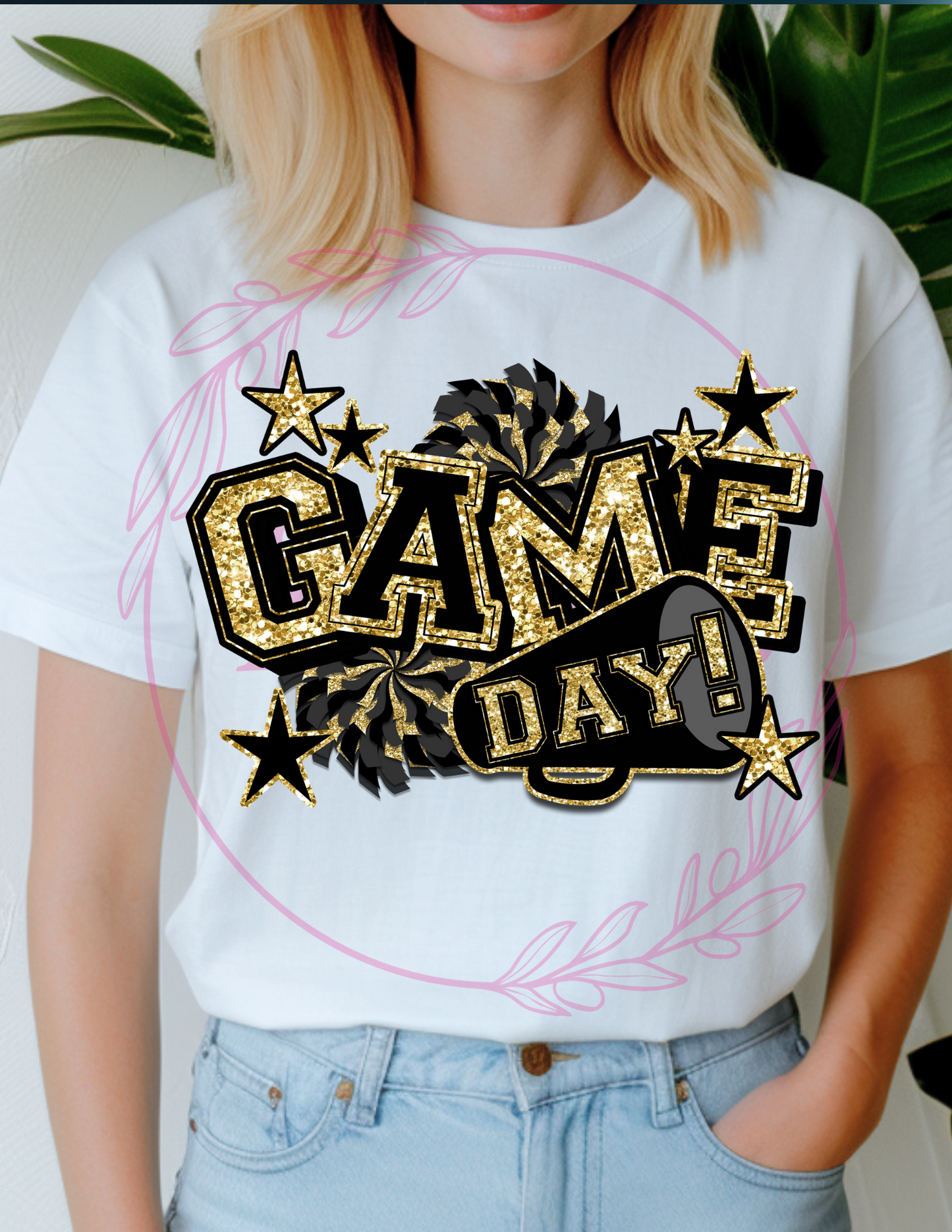 Black and Gold Game Day T-Shirt