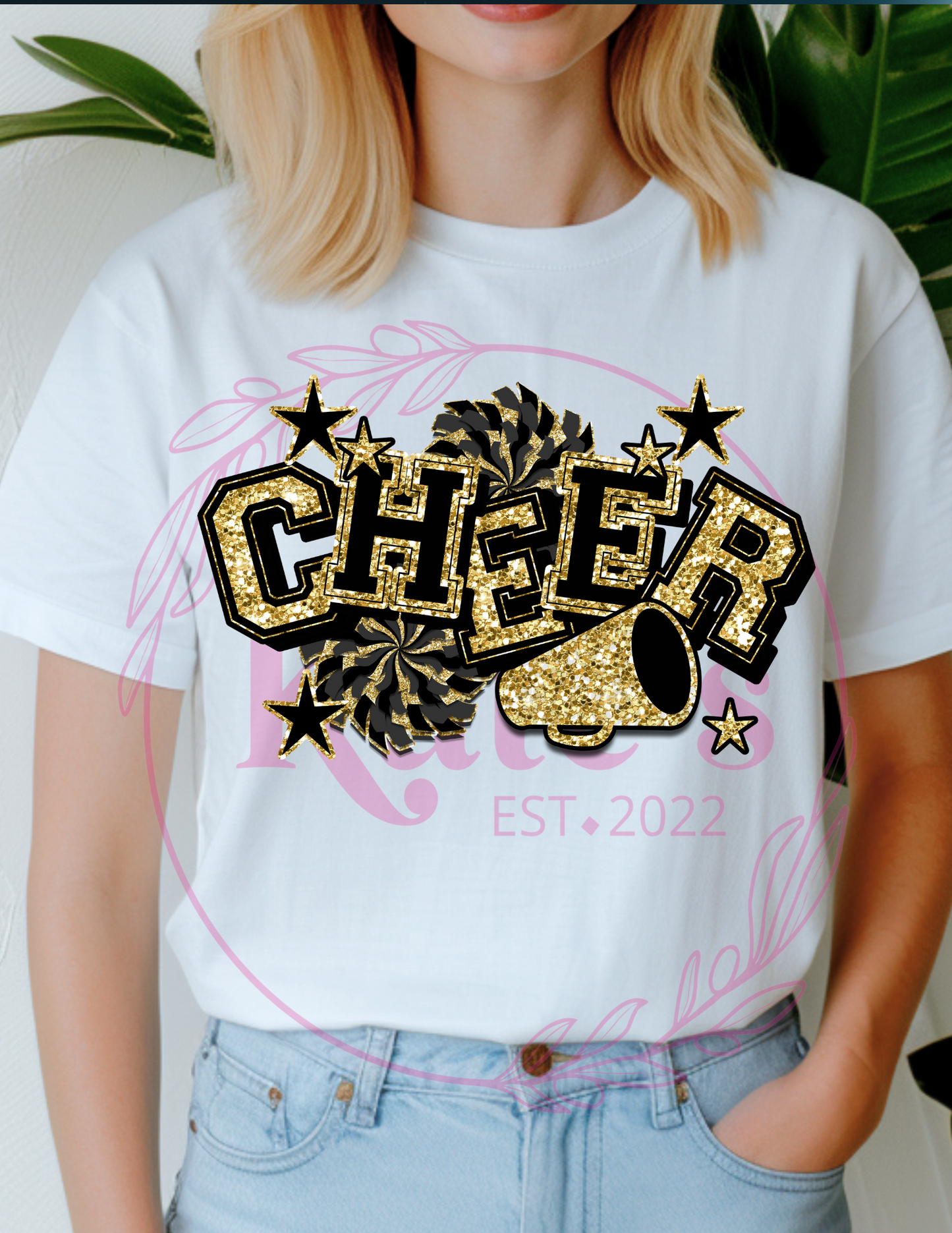 Black and Gold Cheer T-Shirt