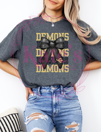 Demons Mascot Bow Shirt