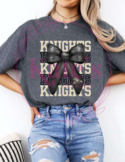 Knights Mascot Bow Shirt