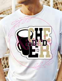 Black and Gold Cheer Dad T-Shirt