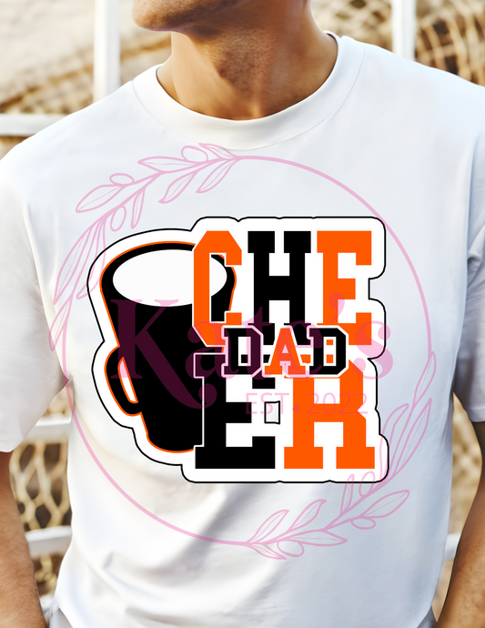 Orange and Black Cheer Dad T-Shirt