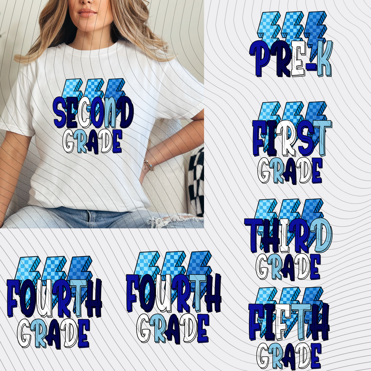 Blue Lighting Grade Level T-Shirt *Back to School Sale*