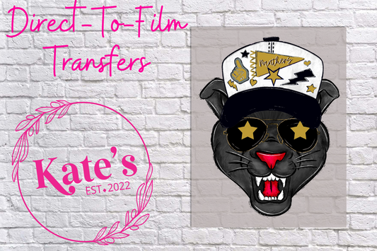 PANTHERS TRUCKER HAT Direct-To-Film Transfer