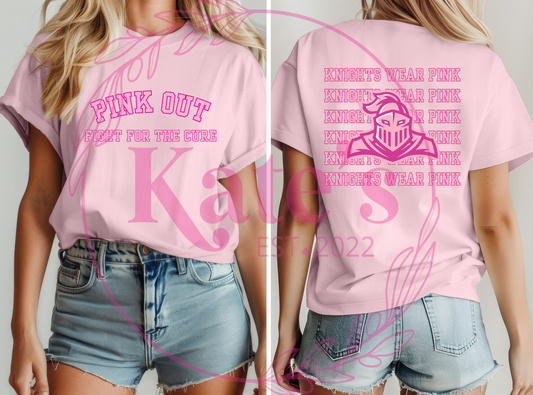 Henryetta Knights Pink Out *Cheer Fundraiser* T-Shirt