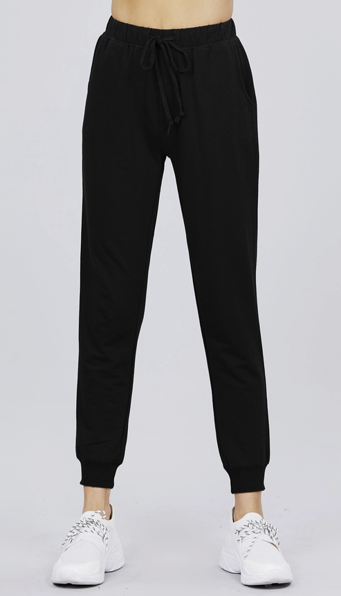 Two Tone French Terry Fitted Joggers