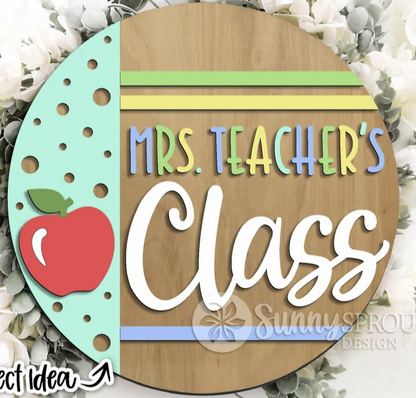 Mrs. Teachers Class DIY Door Hanger | Paint Kit