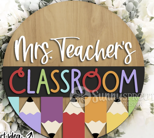 Classroom Pencil DIY Door Hanger | Paint Kit