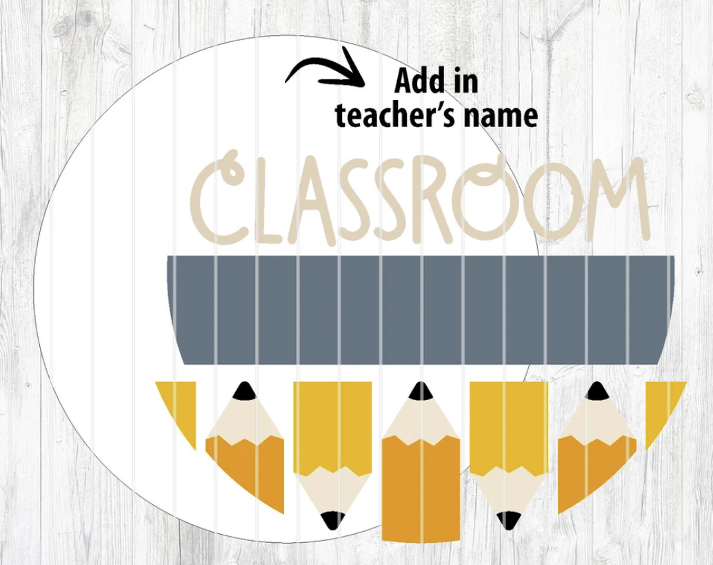 Classroom Pencil DIY Door Hanger | Paint Kit