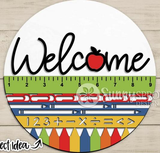 Classroom Welcome Sign DIY Door Hanger | Paint Kit