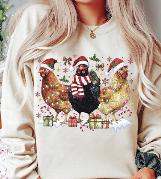 Christmas Chickens Sweatshirt