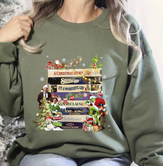 Christmas VHS Tapes Sweatshirt