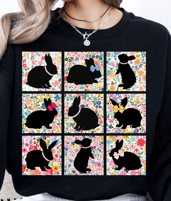 Retro Floral Bunny Shirt