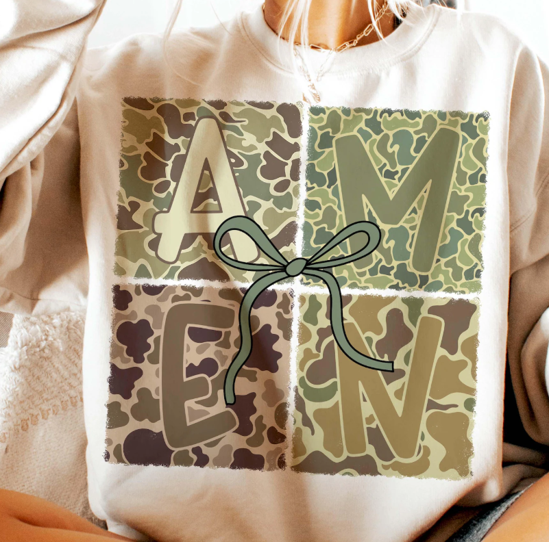 Camo Amen Coquette Shirt