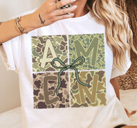 Camo Amen Coquette Shirt