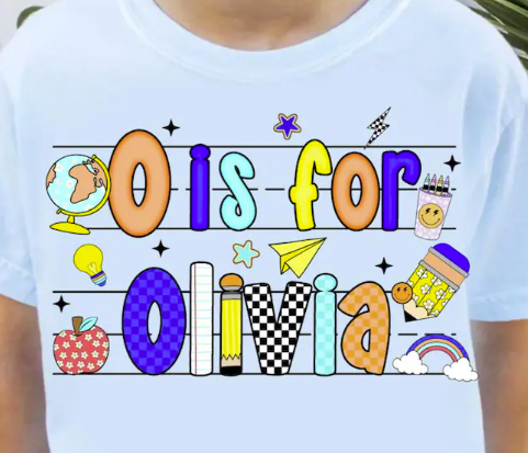 Preppy Boys Custom Name T-Shirt *Back to School Sale*