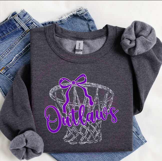 Faux Glitter Mascot Basketball Shirts