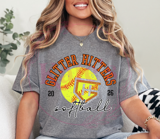 Glitter Hitters Softball & Logo Shirt