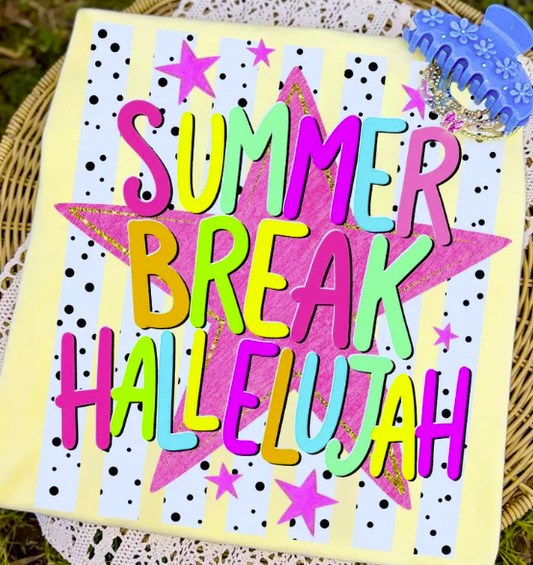 Summer Break Hallelujah Adult T-Shirt