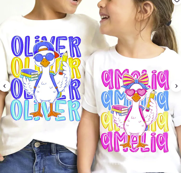 Custom Silly Goose Name T-Shirt *Back to School Sale 2026*