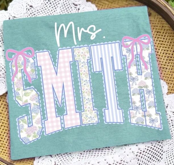 Coquette Teacher Name T-Shirt *Back to School Sale 2026*